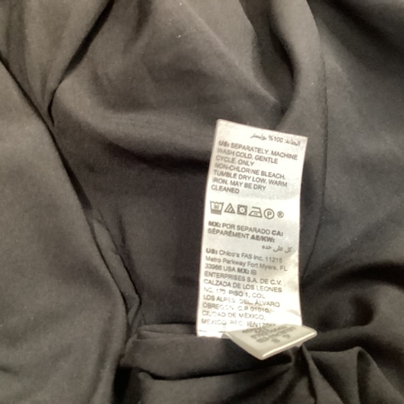 Chico’s blazer womens SZ M{2} paisley Asia vibe flowy open front relaxed fit - Picture 6 of 9